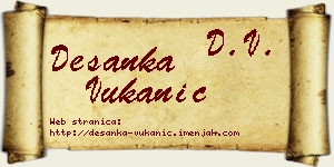 Desanka Vukanić vizit kartica